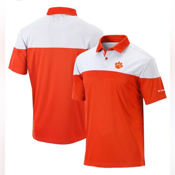 Columbia men’s Orange Clemson Tigers Best Ball Omni-Wick Polo medium - Picture 1 of 8